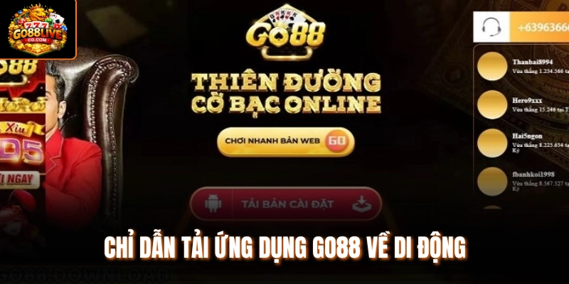 Chỉ dẫn tải ứng dụng Go88 về di động